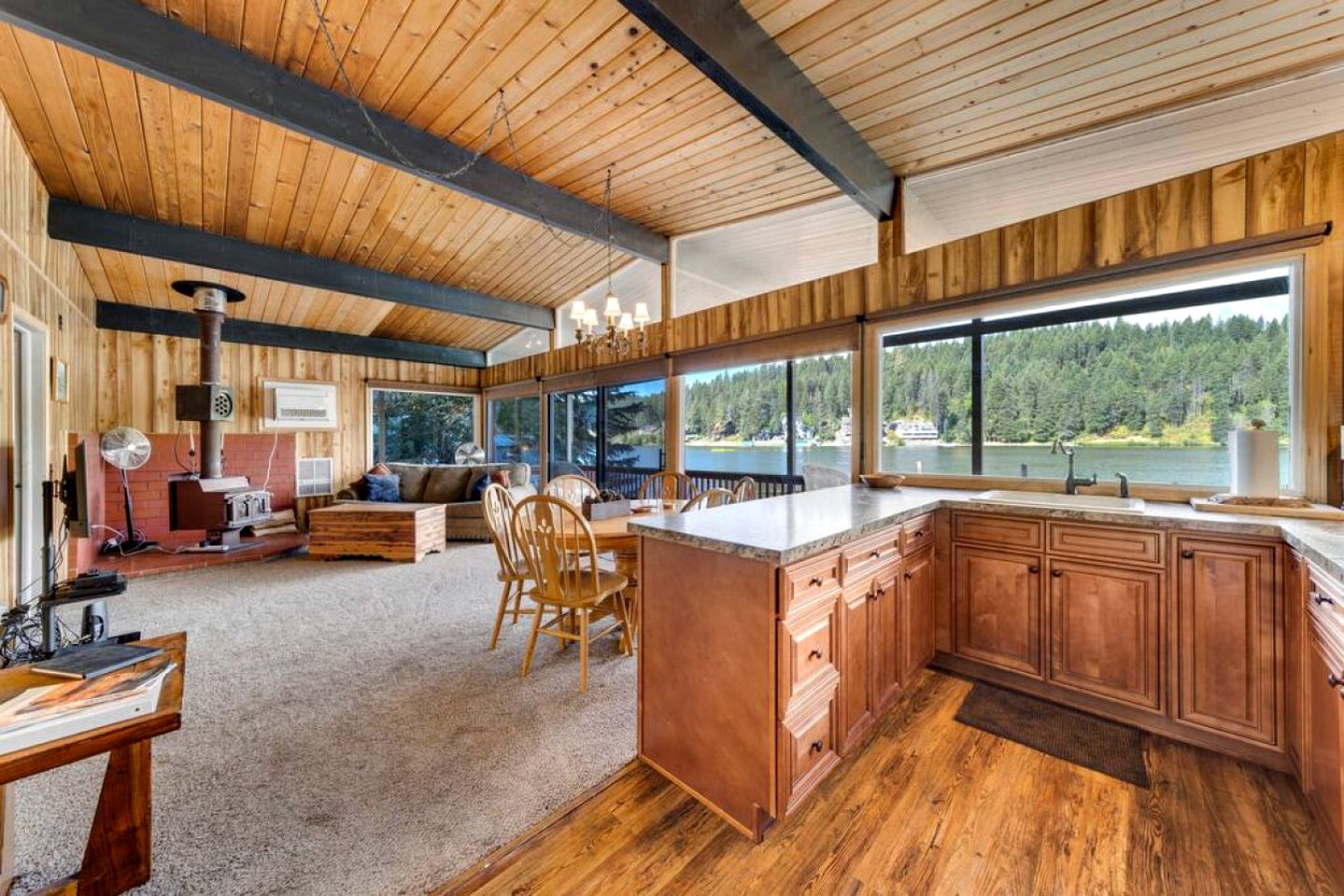 Secluded, Rustic Lakefront Home, Nestled on the Peaceful Shores of Lake Coeur d’Alene, Idaho