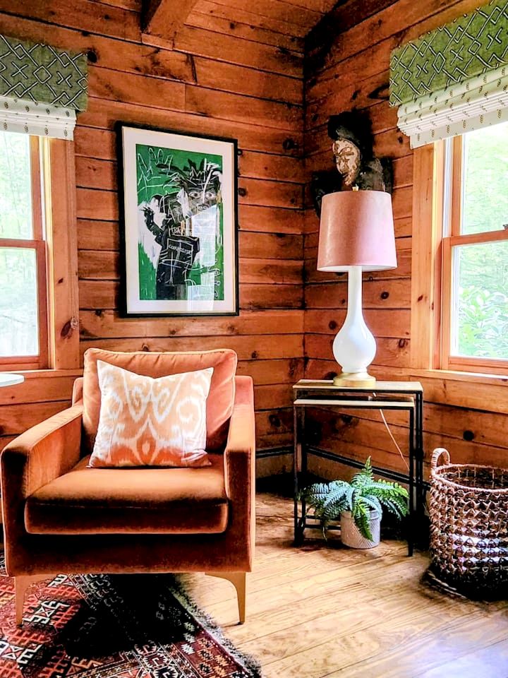 Modern, Cozy, Idyllic Log Cabin Secluded on 6 Serene Acres, Stone Ridge, New York
