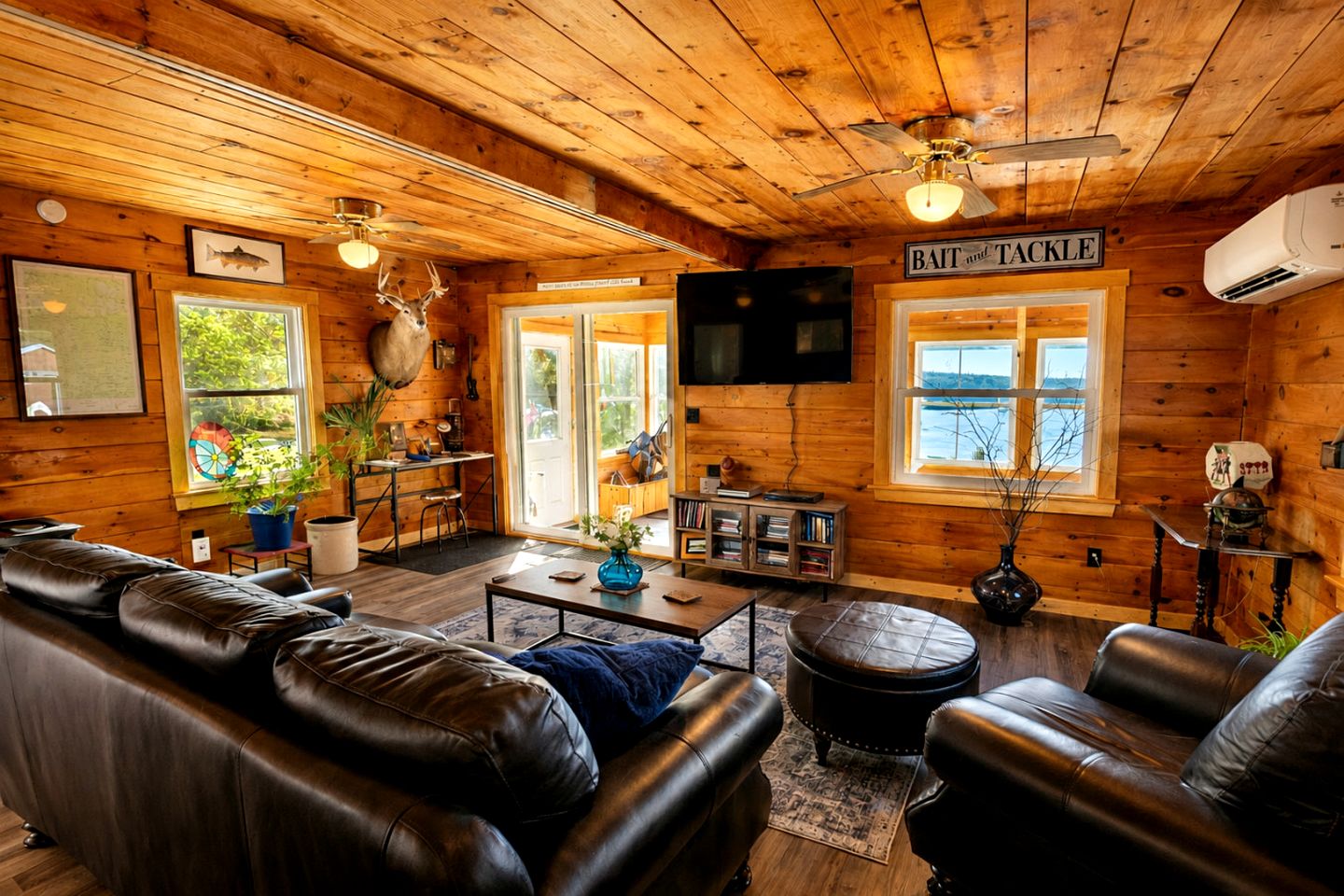 Quiet Waterfront Cabin with Fireplace, Porch & Nature All Around in Greenville, Maine
