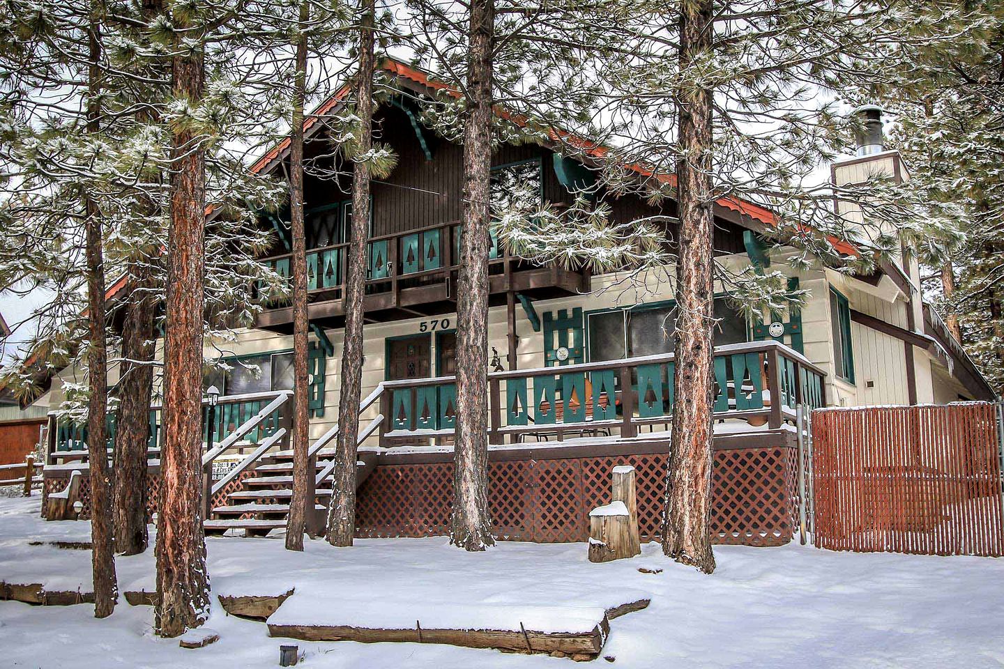 Saloon-Style Bear Mountain Log Cabin Rental near Fawnskin, California