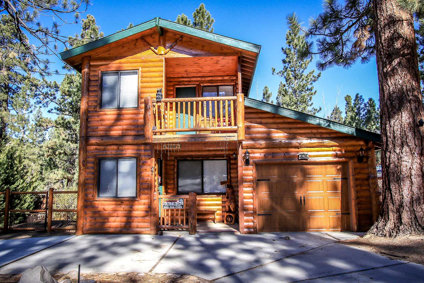 Plush Two-Story Rustic Cabin Vacation Rental on Big Bear Lake near Doble, California