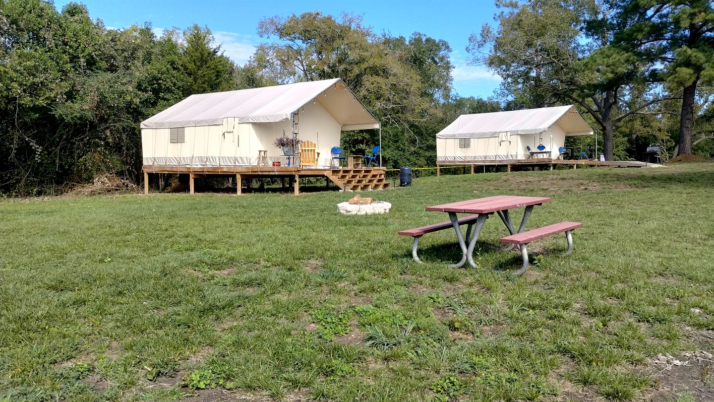 Ranch Glamping Safari Tent near the Lake in Livingston, Texas