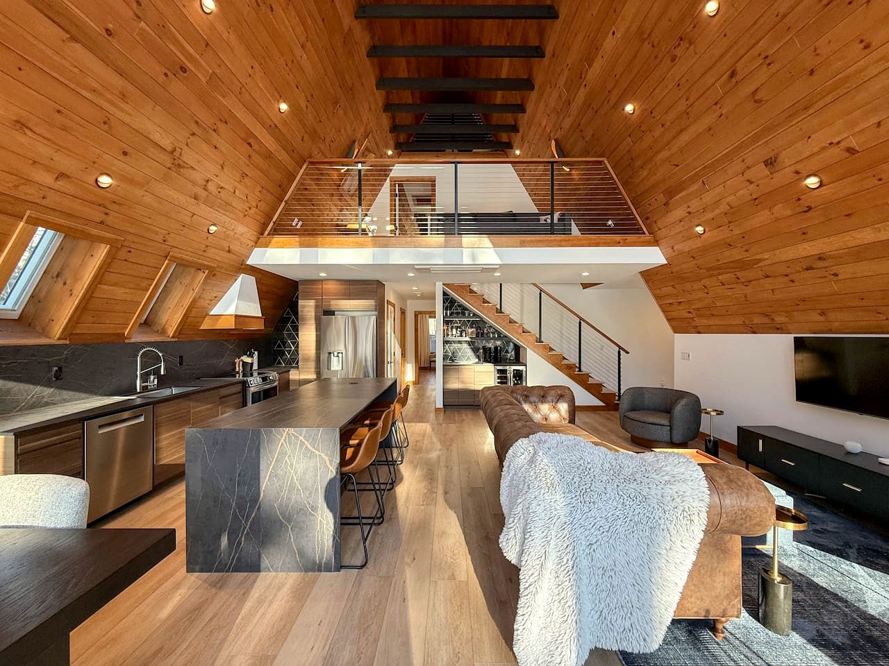 Luxurious A-Frame Retreat with Hot Tub and Fire Pit in Bartlett, New Hampshire