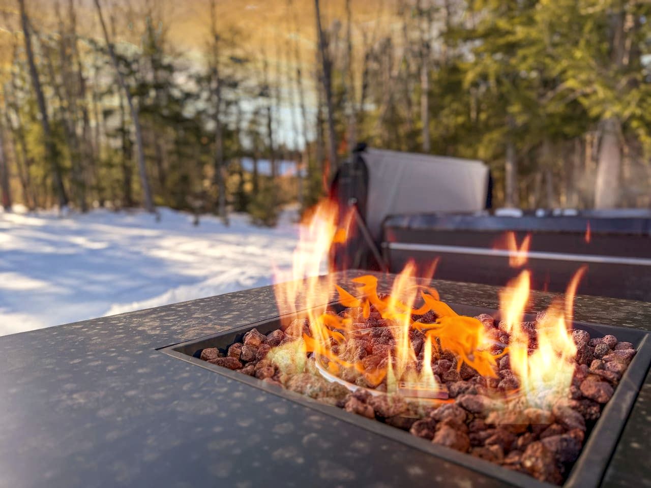 Luxurious A-Frame Retreat with Hot Tub and Fire Pit in Bartlett, New Hampshire