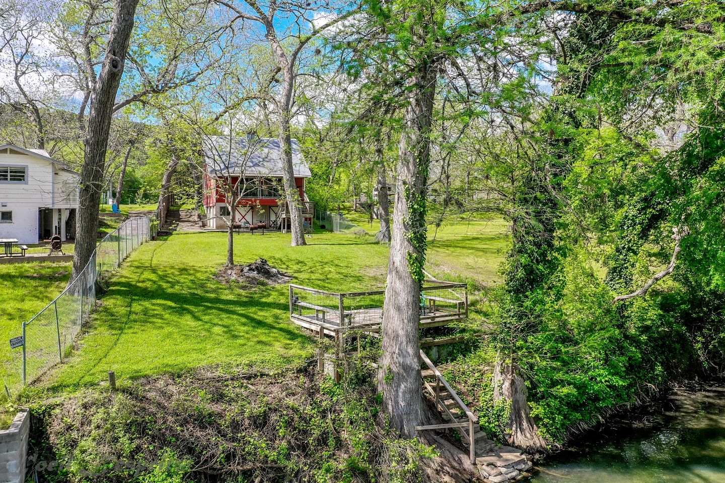 Red Barn Glamping Stay along the Guadalupe River