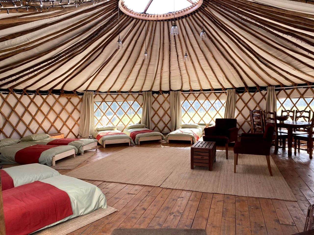 Handcrafted Countryside Yurt with Private Deck & Fire Pit in England, United Kingdom