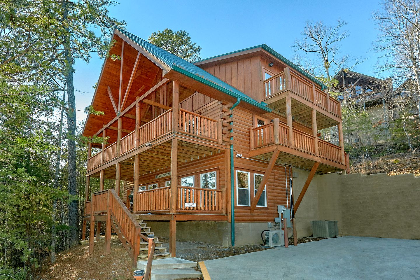 Striking Pigeon Forge Vacation Cabin with a Hot Tub and Pool