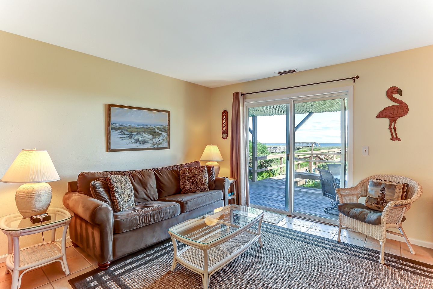 Delightful Beachfront Duplex with Shared Deck and Ocean Views in Fernandina Beach, Florida
