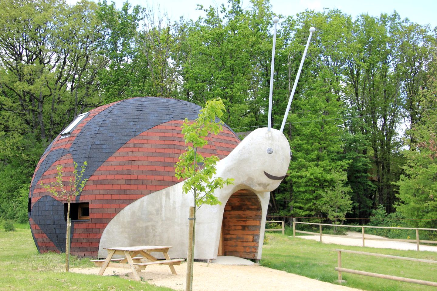 Remarkable Snail-Shaped House with Environmental Amusement Park near Poitiers, France