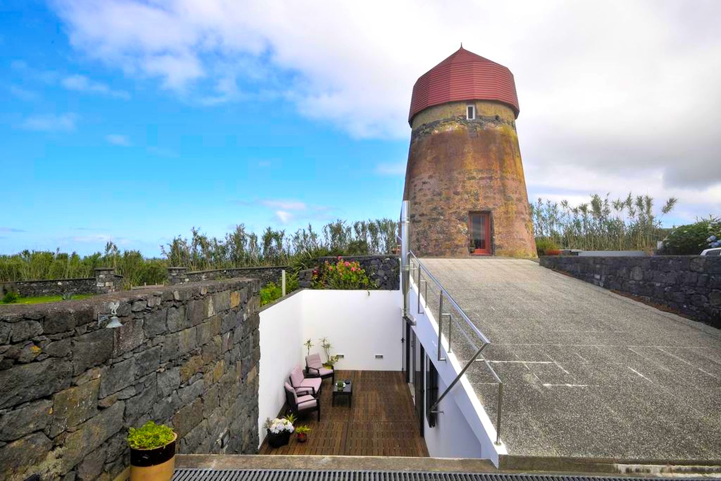 Renovated Historical Windmill for a Glamping Getaway in São Miguel, the Azores