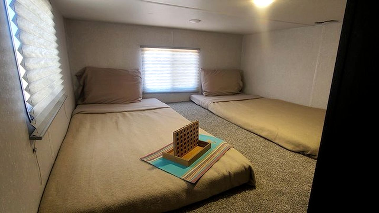 Comfortable Family-Friendly RV Suite with Loft, Private Deck & Firepit Near Williams, Arizona