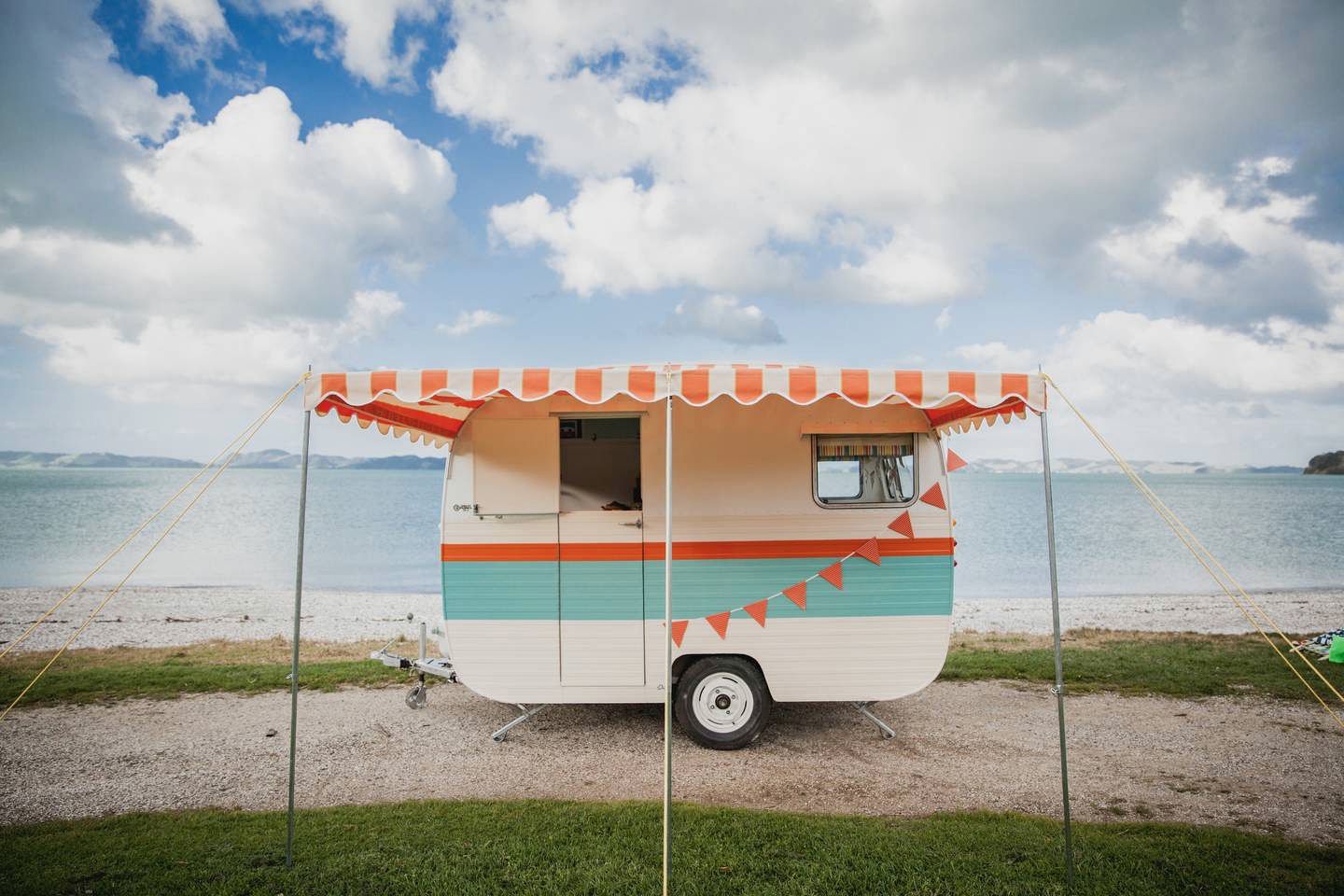 Retro Caravan for a Unique Oceanside Getaway in Beachlands, Auckland