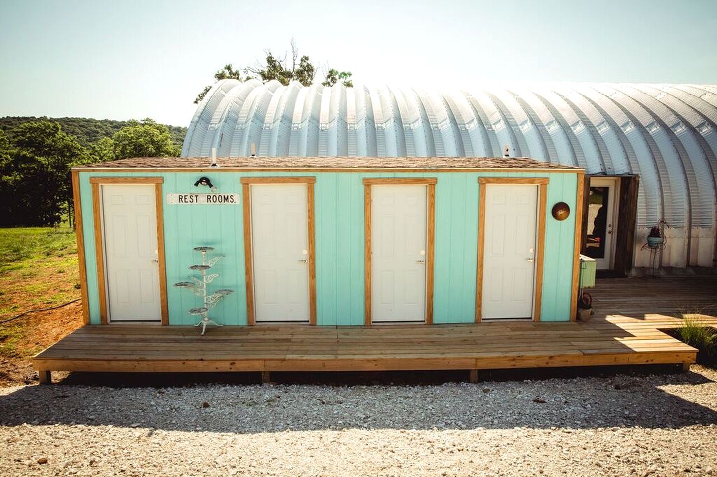 Retro Vacation Trailer with Colorful Interior near Fayetteville and Ozark National Forest, Arkansas