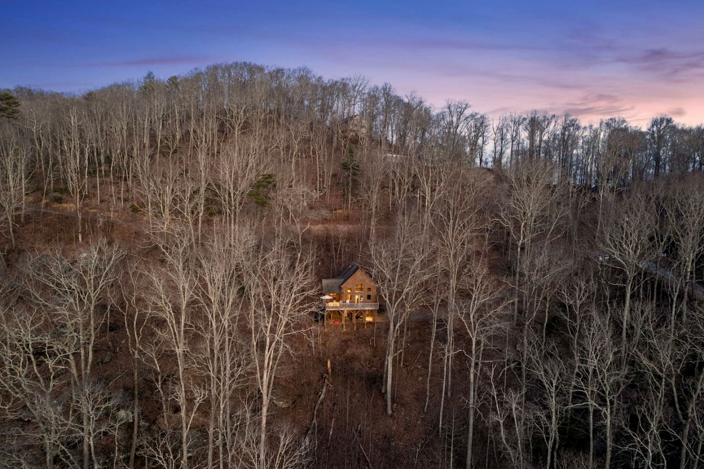 Outstanding Secluded Cabin Nestled Between Trees in Swannanoa, North Carolina