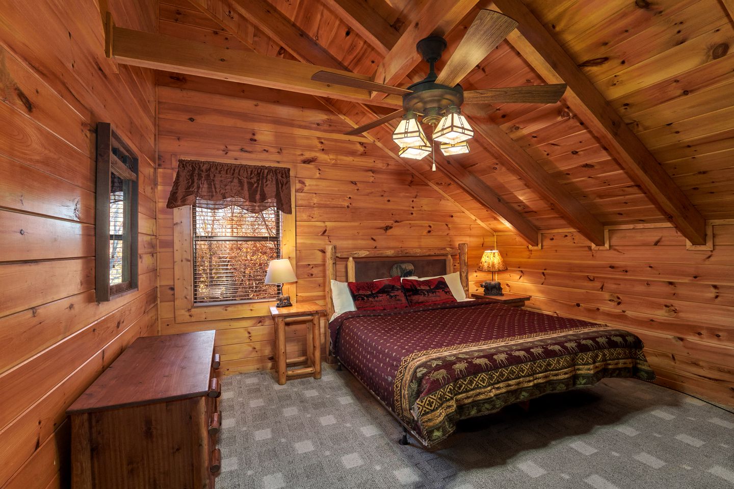 Entertainment Paradise: Pigeon Forge Cabin with Movie Theater, Game Room, and Sauna