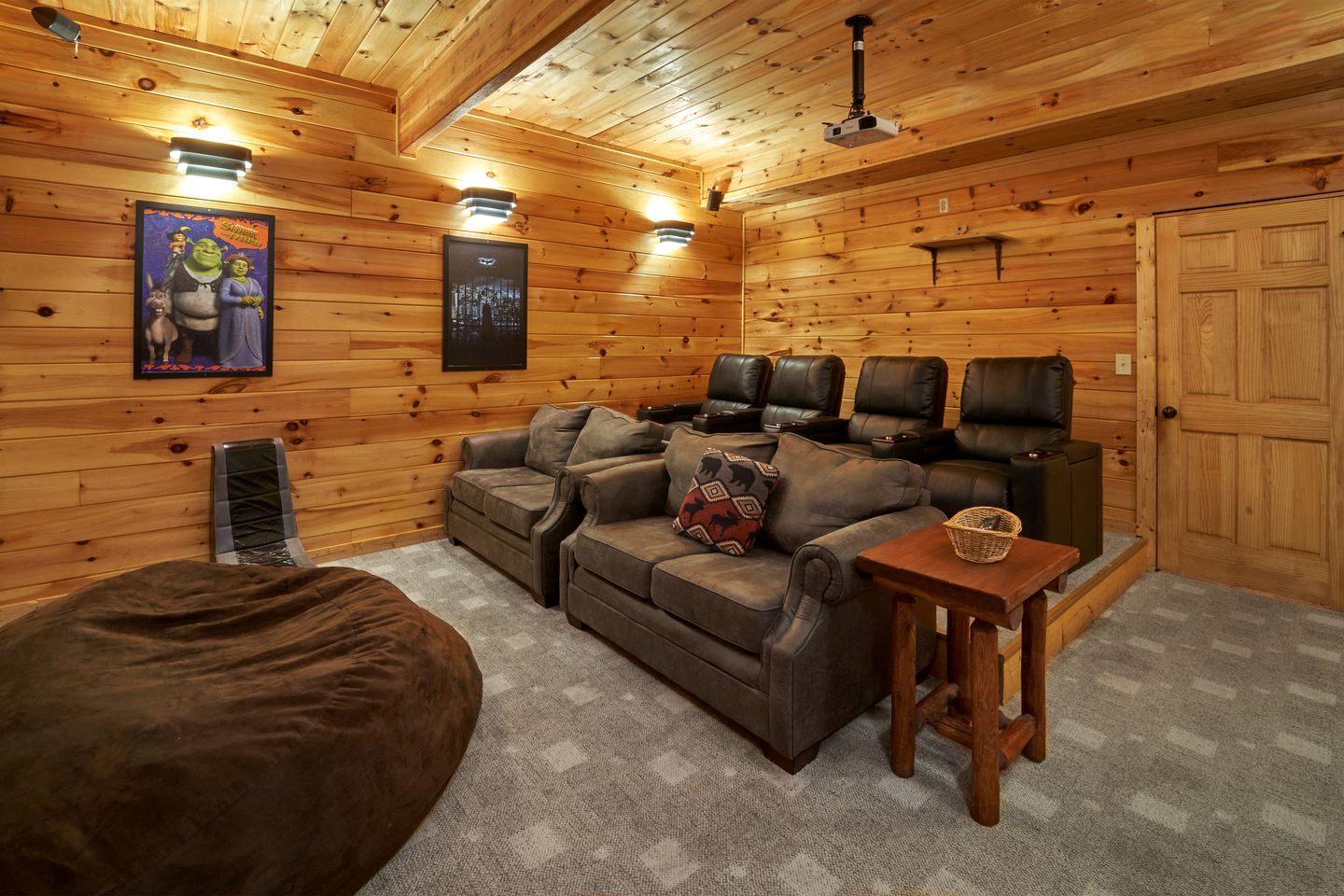 Entertainment Paradise: Pigeon Forge Cabin with Movie Theater, Game Room, and Sauna