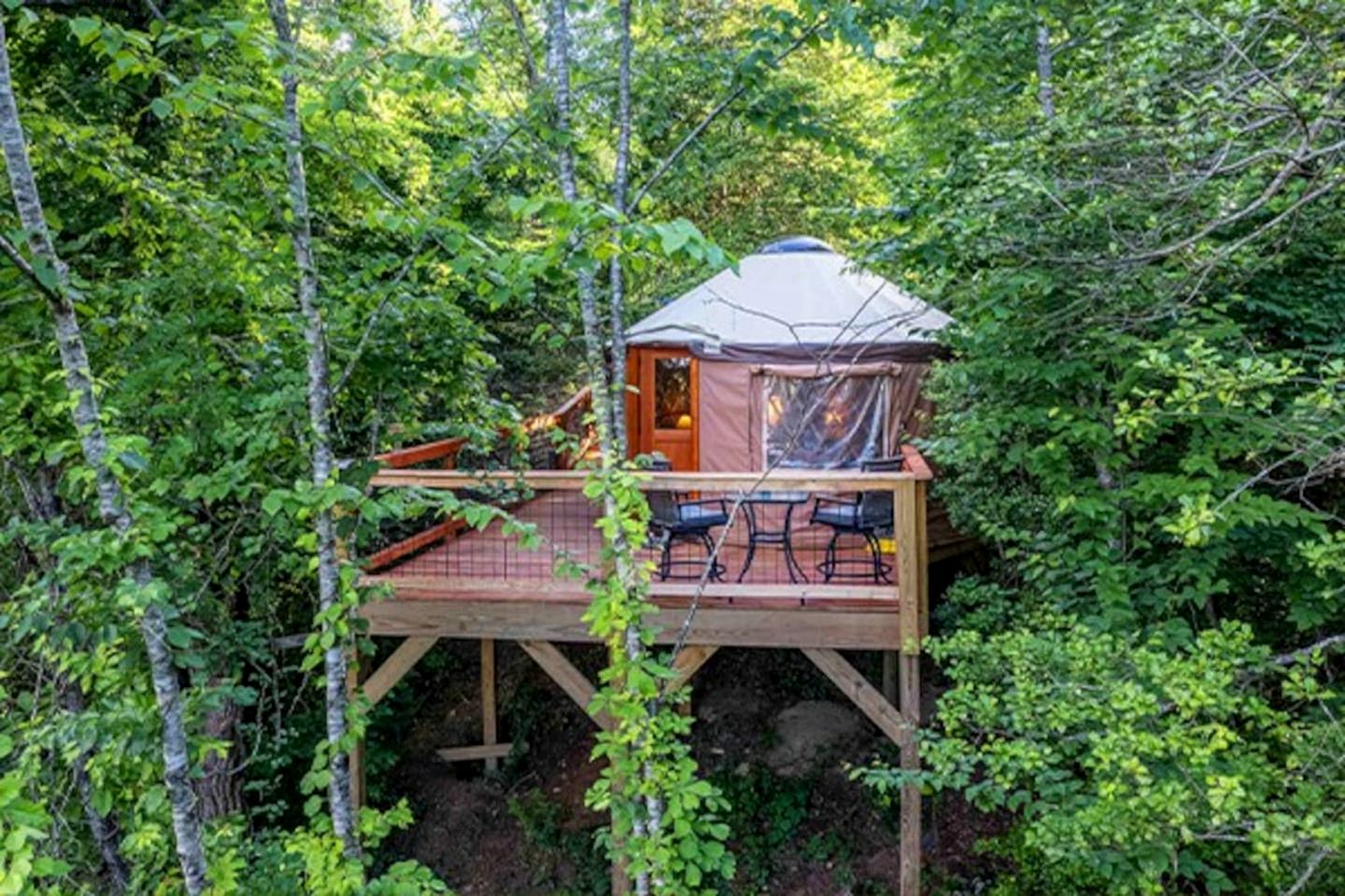 Incredible Yurt Placed in a Privileged Area in Cullowhee, North Carolina
