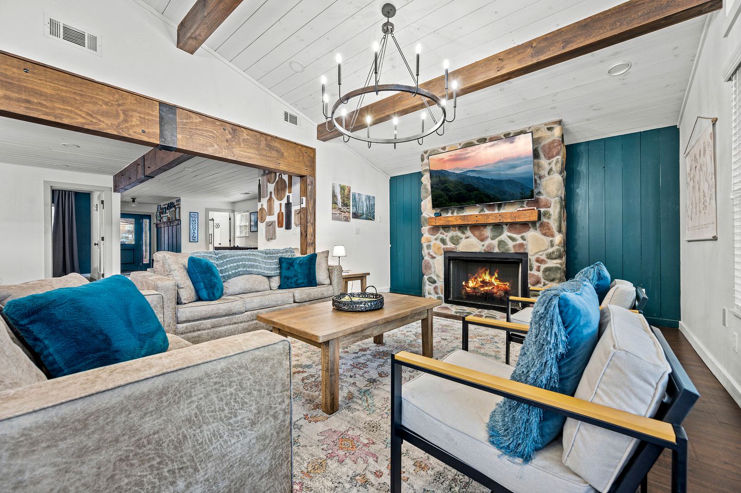 Exclusive Family Retreat: Luxury Rental with Little Pigeon River Views in Tennessee