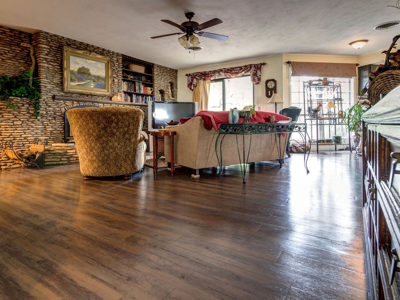 Lovely Cottage Rental with Waterfall on San Gabriel River near Austin, Texas