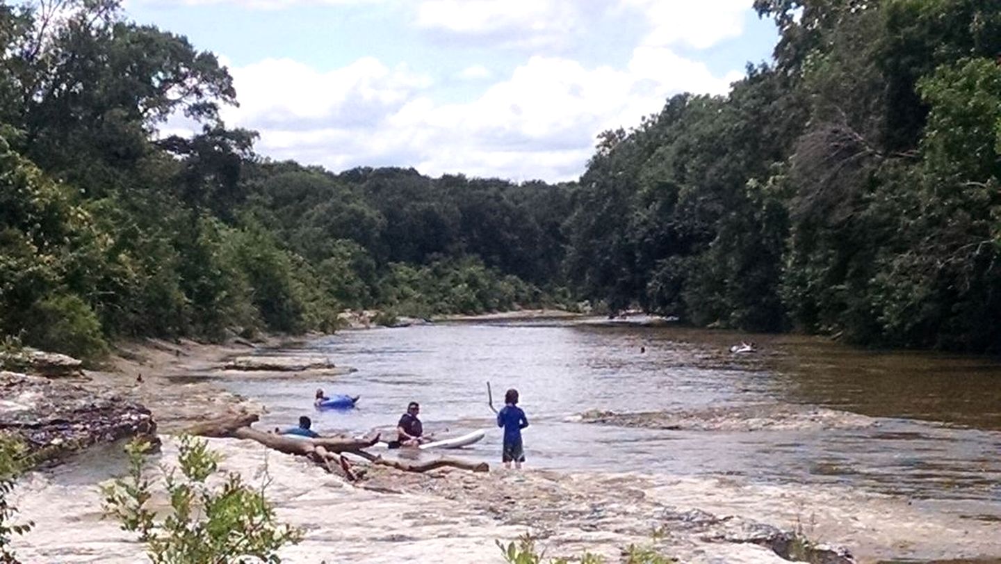 Lovely Cottage Rental with Waterfall on San Gabriel River near Austin, Texas
