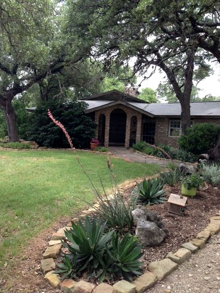 Lovely Cottage Rental with Waterfall on San Gabriel River near Austin, Texas