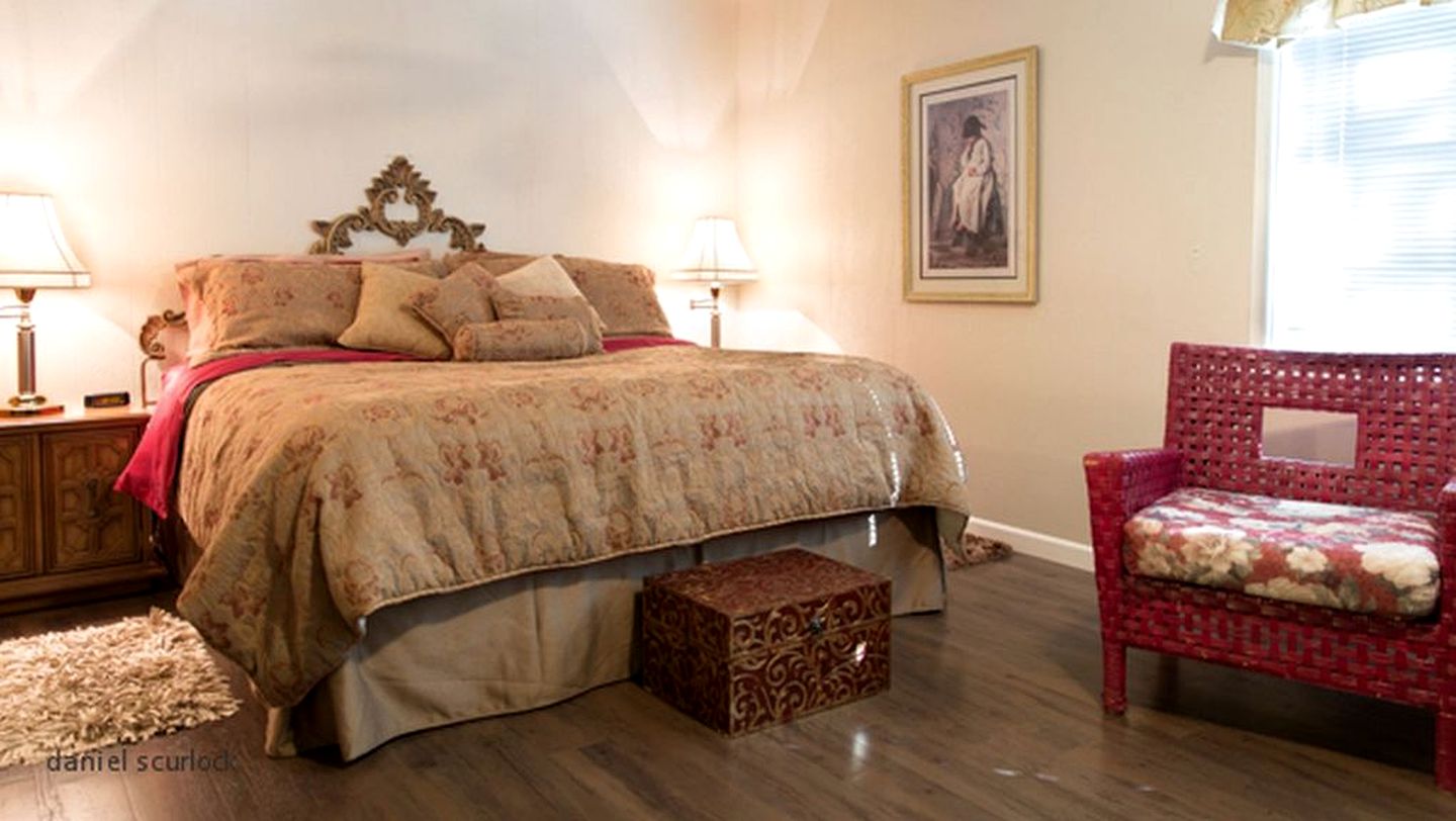 Lovely Cottage Rental with Waterfall on San Gabriel River near Austin, Texas