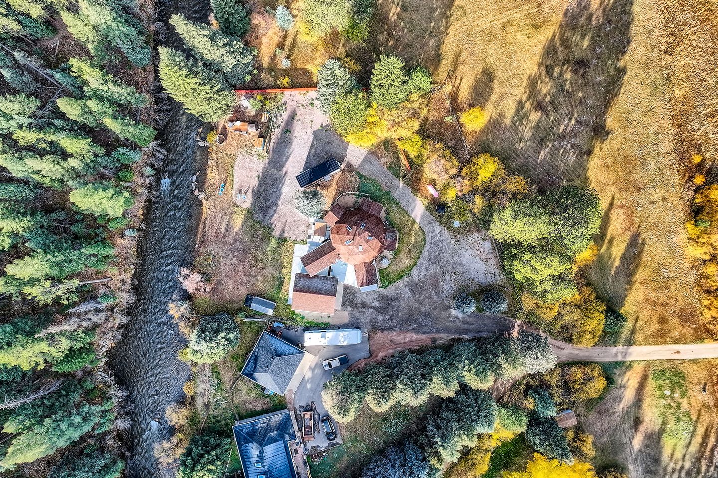 Luxury Riverfront Geodesic Dome with Game Room near Red Rocks, Bailey Colorado