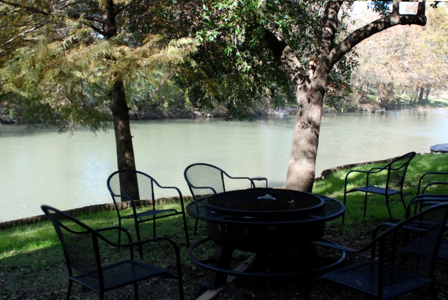 Spacious Cabin Rental Overlooking the Guadalupe River near Austin, Texas