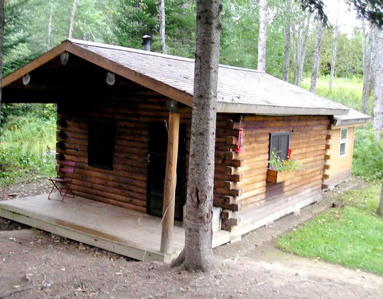 Riverbend Log Cabin Rental with Sauna in Southern Aroostook County, Maine