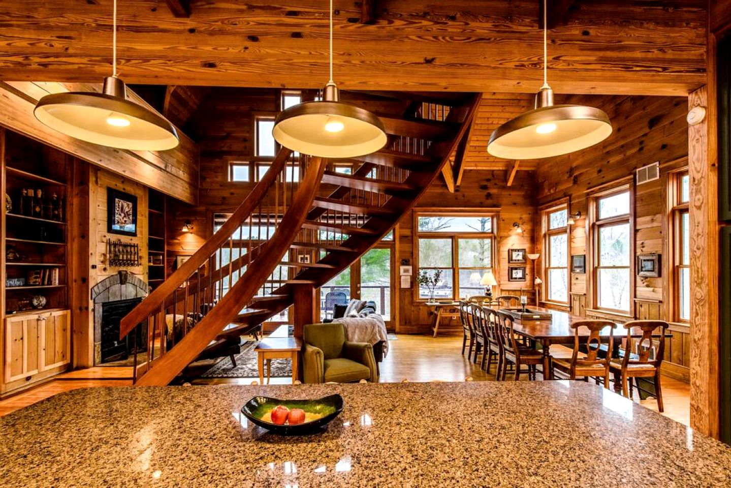 Luxury Three-Story Riverfront Cabin Rental for Groups in Blue Ridge Region of Georgia