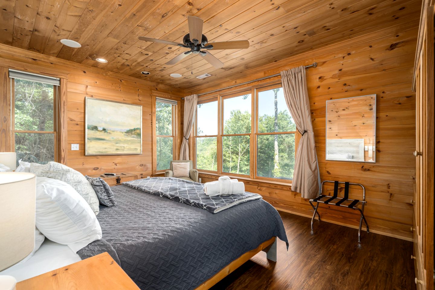 Luxury Three-Story Riverfront Cabin Rental for Groups in Blue Ridge Region of Georgia