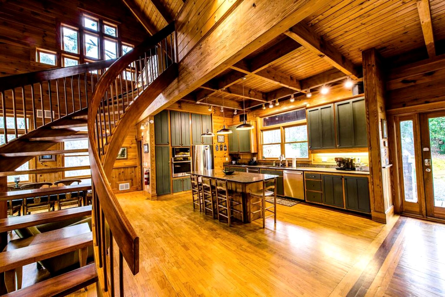 Luxury Three-Story Riverfront Cabin Rental for Groups in Blue Ridge Region of Georgia