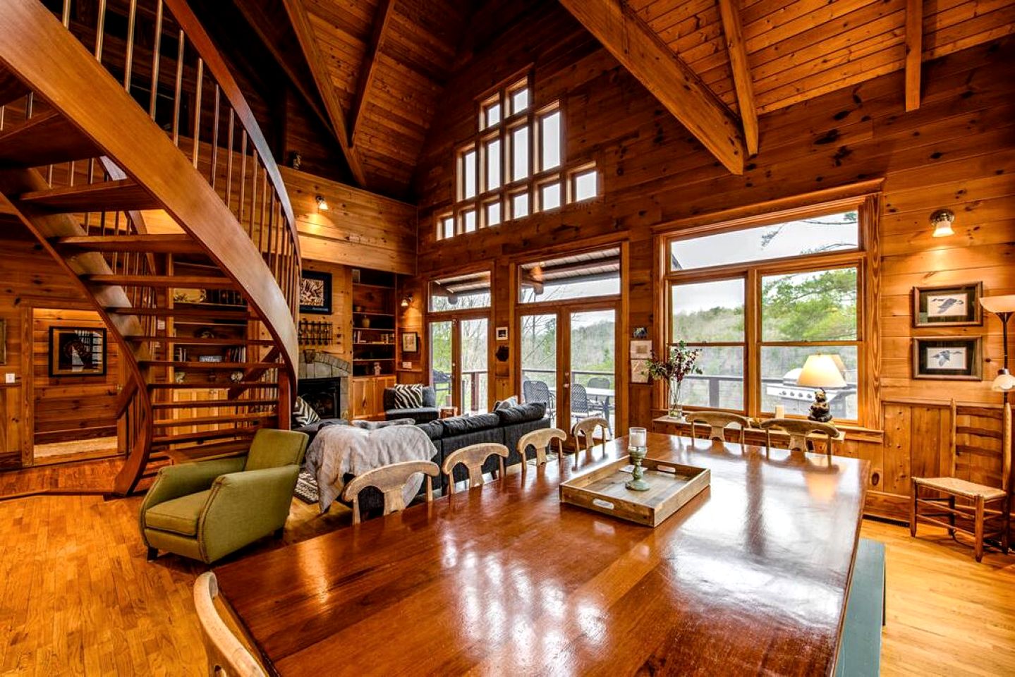 Luxury Three-Story Riverfront Cabin Rental for Groups in Blue Ridge Region of Georgia