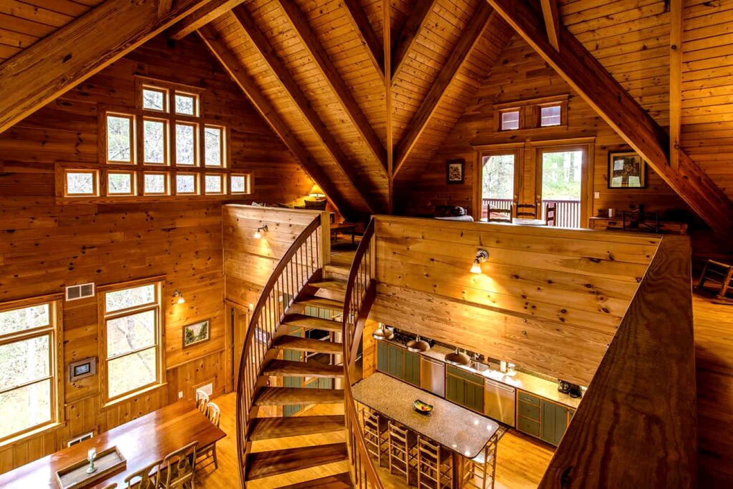 Luxury Three-Story Riverfront Cabin Rental for Groups in Blue Ridge Region of Georgia