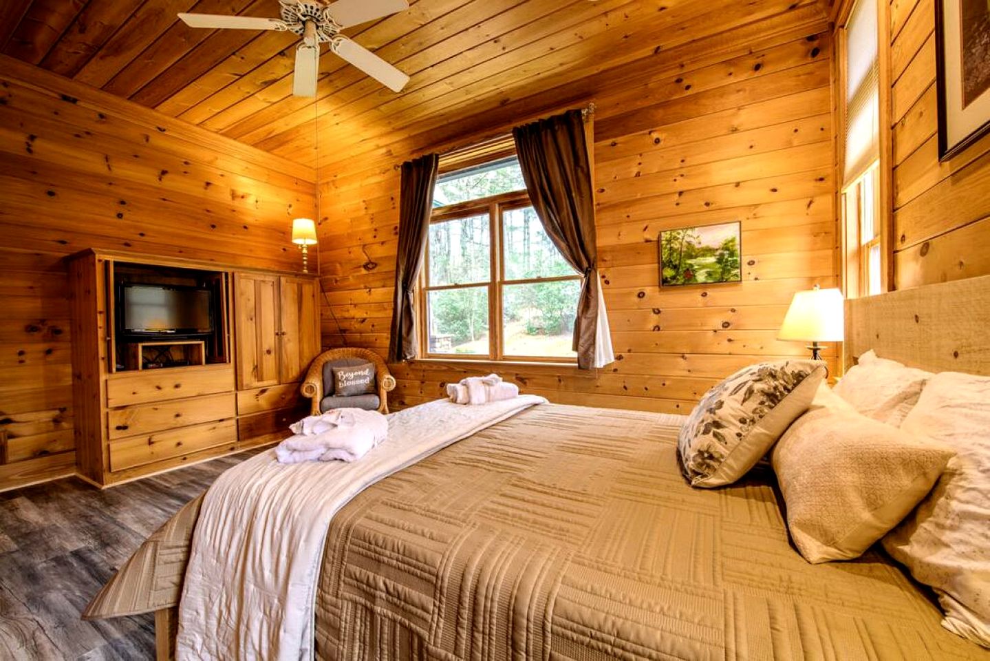Luxury Three-Story Riverfront Cabin Rental for Groups in Blue Ridge Region of Georgia