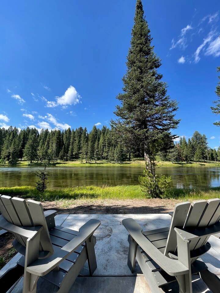 Charming Riverfront Cabin with Hot Tub and Dock Access Near Scenic Trails in Island Park, Idaho