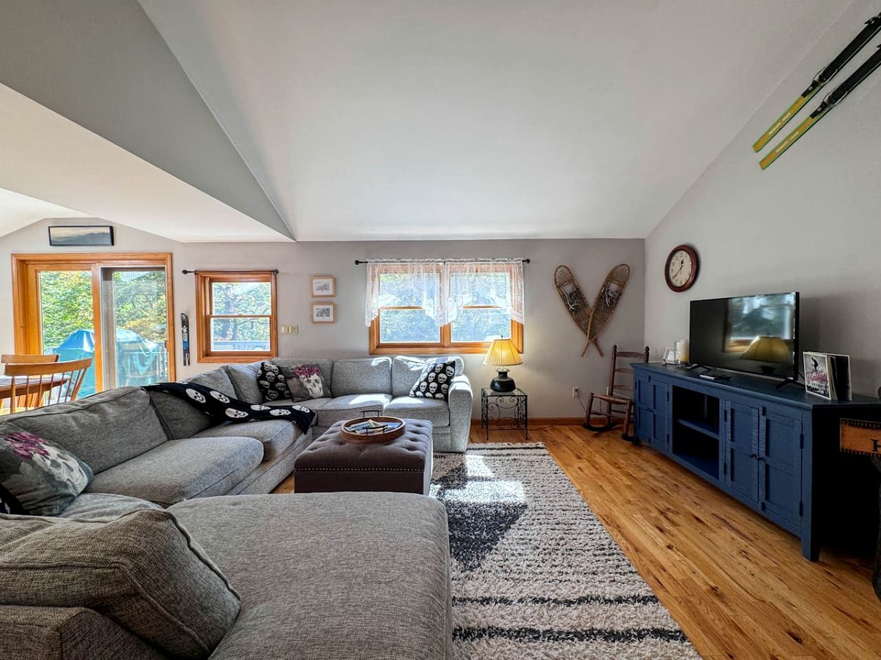 Riverfront Cabin with Cozy Interior and Deck Great for Groups in NH