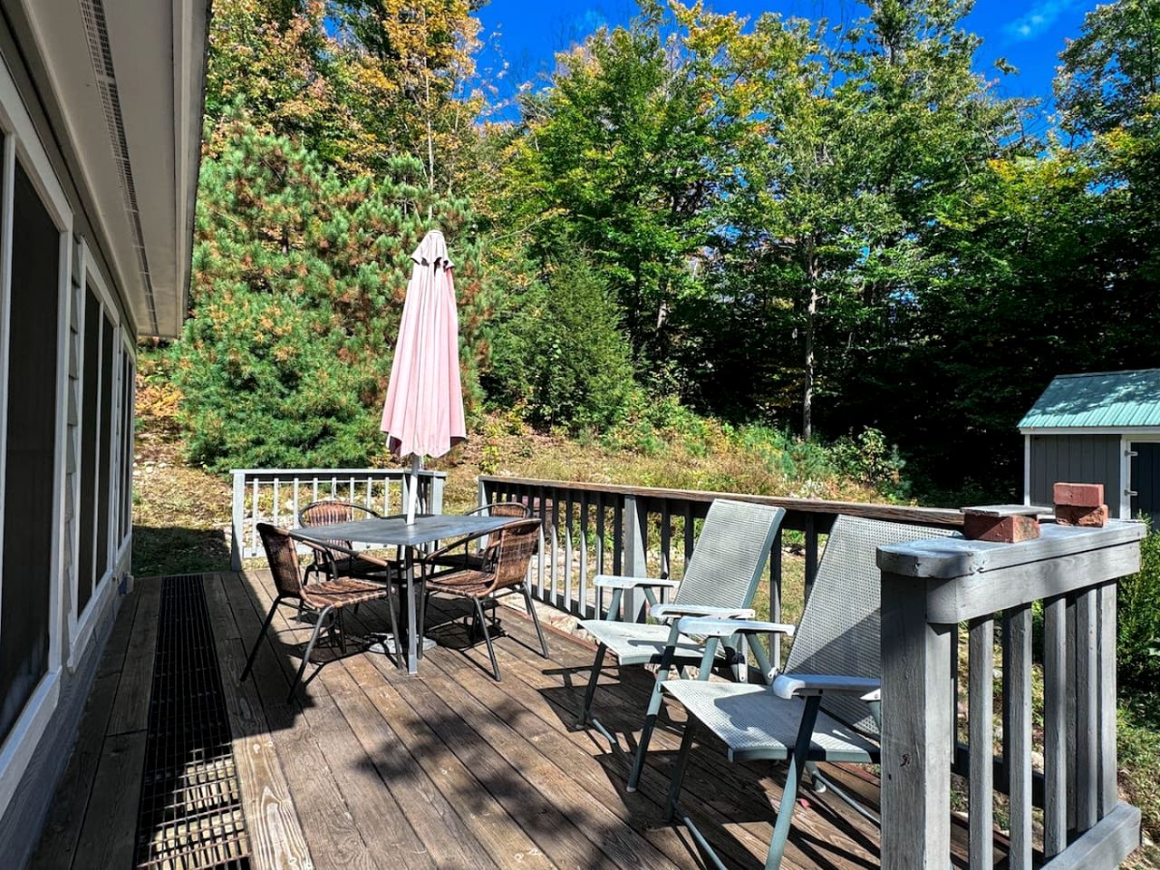 Riverfront Cabin with Cozy Interior and Deck Great for Groups in NH