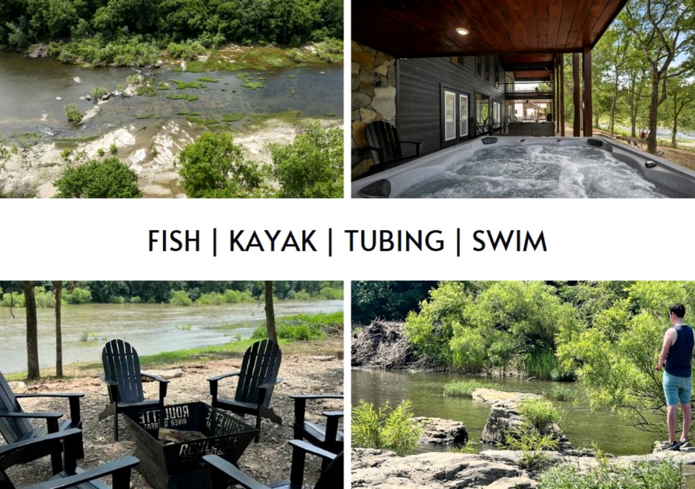 Riverside Pet Friendly Cabin with Hot Tub and Firepit on Glover River, Broken Bow, OK