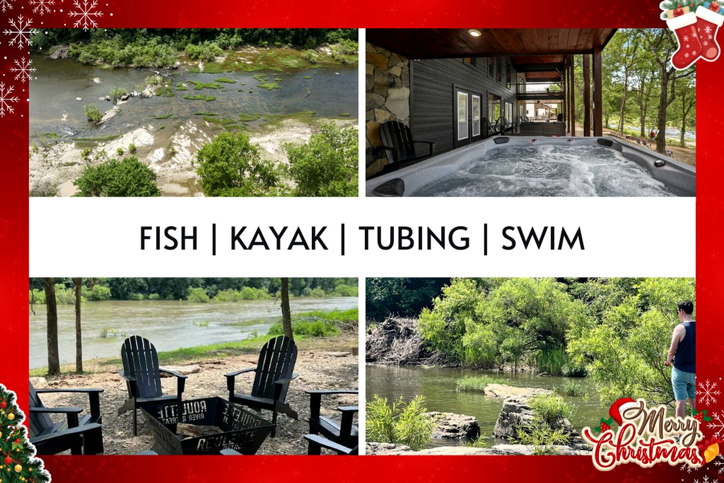 Riverside Pet Friendly Cabin with Hot Tub and Firepit on Glover River, Broken Bow, OK