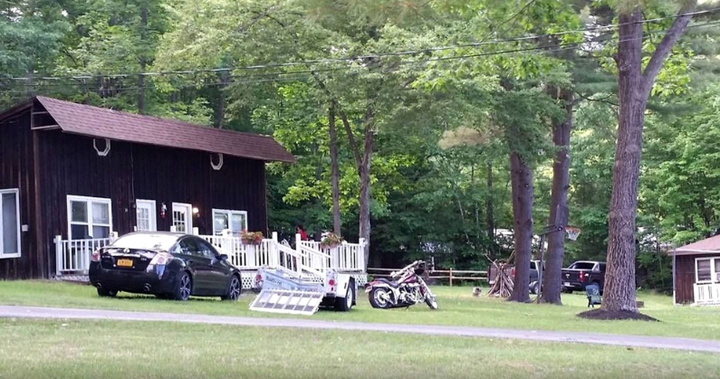 Romantic Cabin Getaway with Outdoor Pool in Lake George, New York