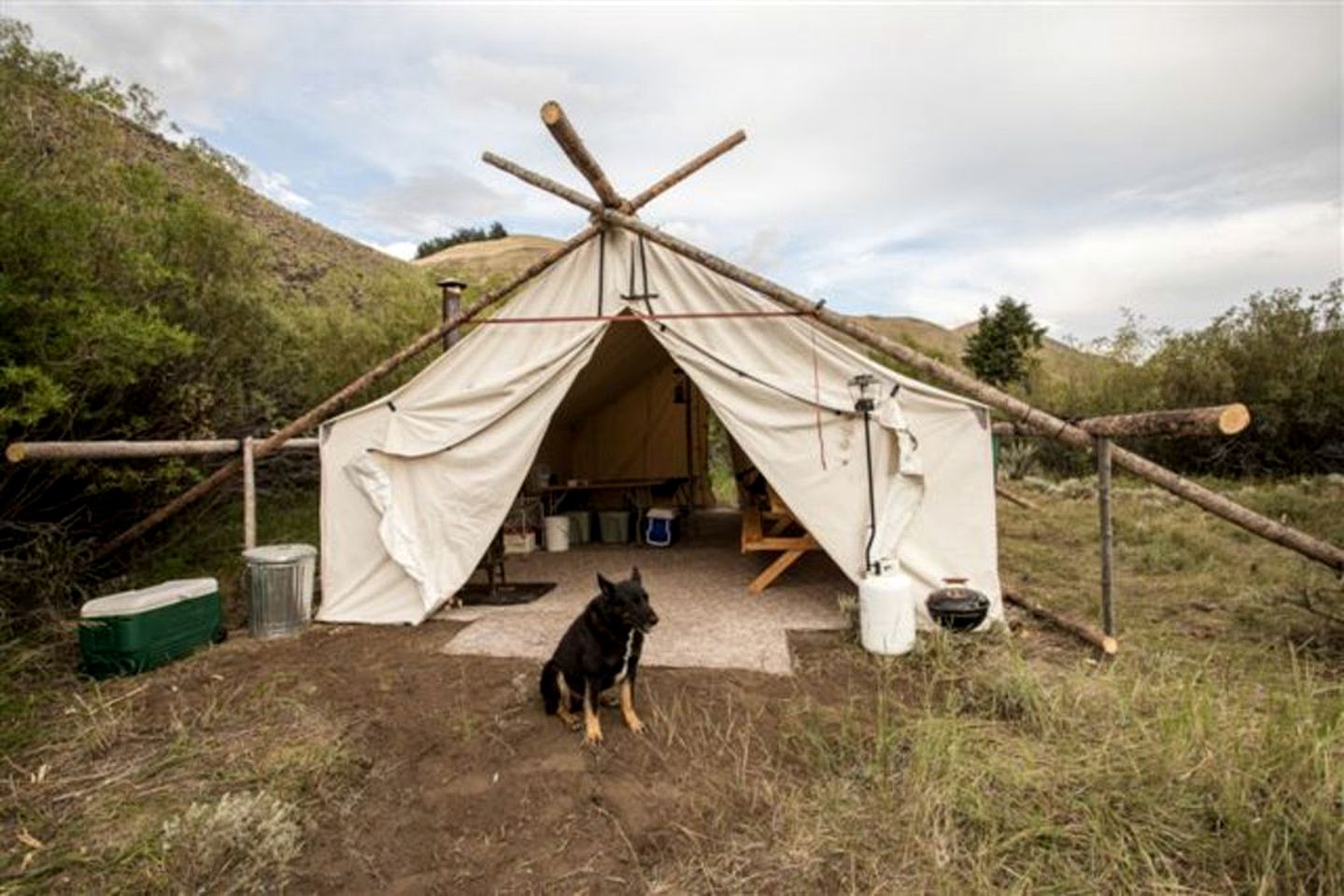 Spacious Tent Rental in Rocky Mountain Wilderness of Idaho