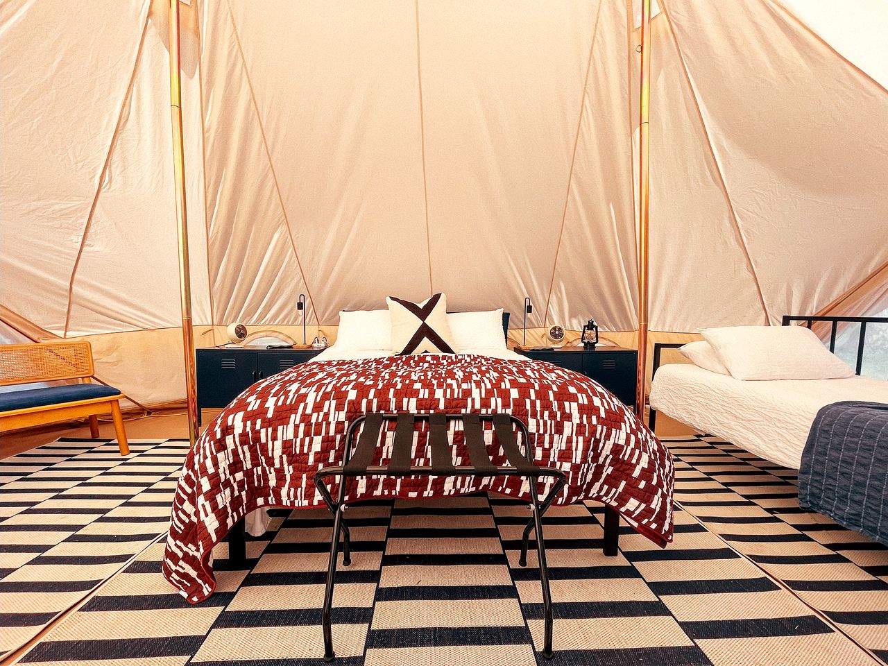 Romantic Getaways near Santa Fe Forest in this Safari Tent Rental in New Mexico