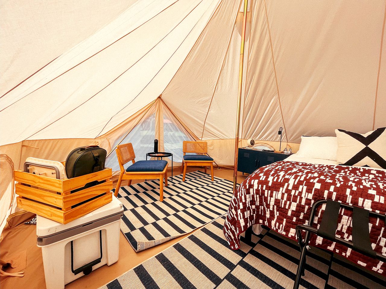 Romantic Getaways near Santa Fe Forest in this Safari Tent Rental in New Mexico