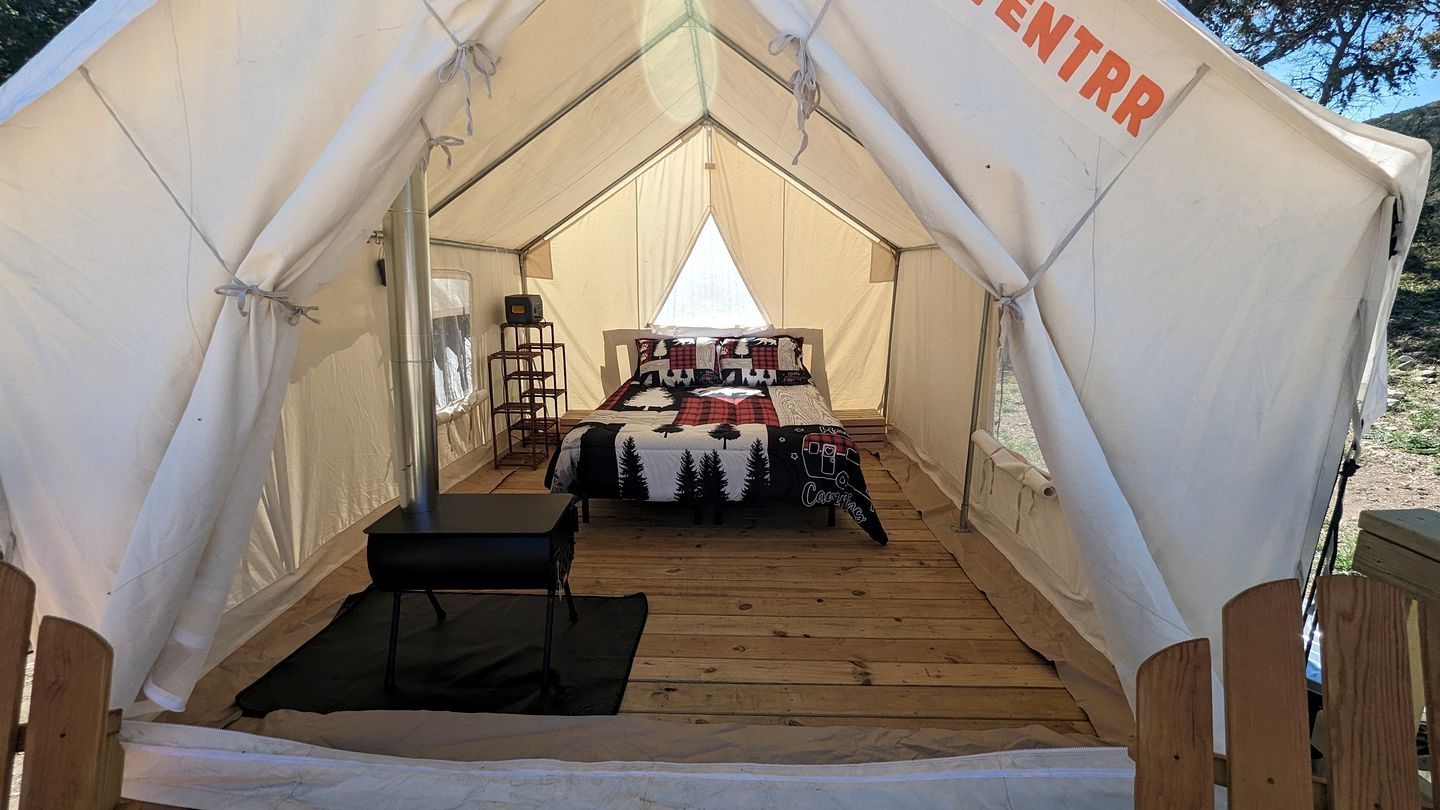 Romantic Glamping Getaways in Texas Hill Country in this Cute Safari Tent Rental