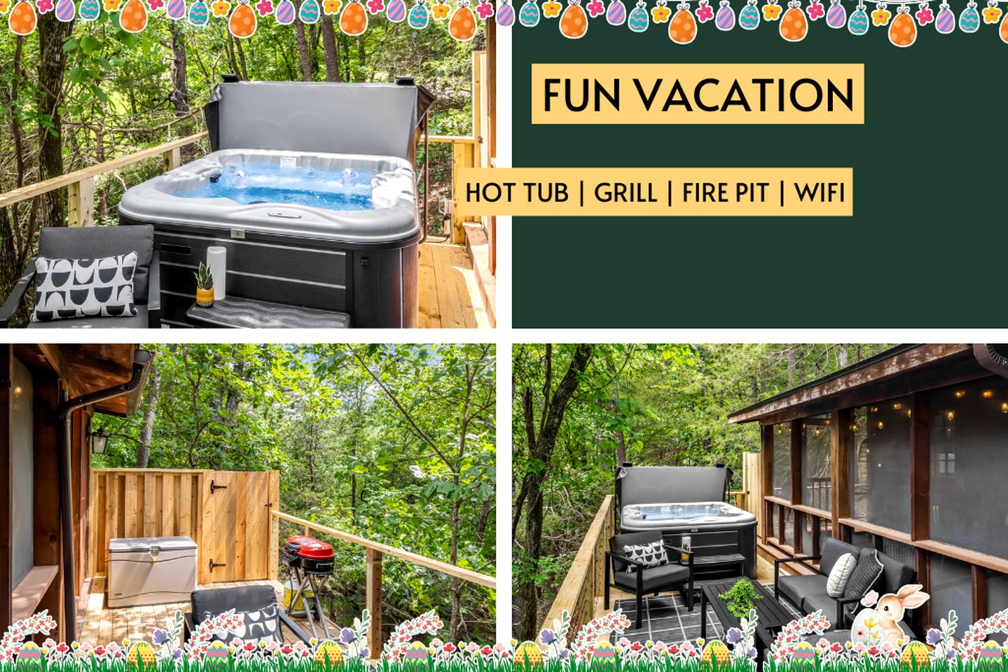 Romantic and Secluded Log Cabin with Private Hot Tub in Eureka Springs, Arkansas