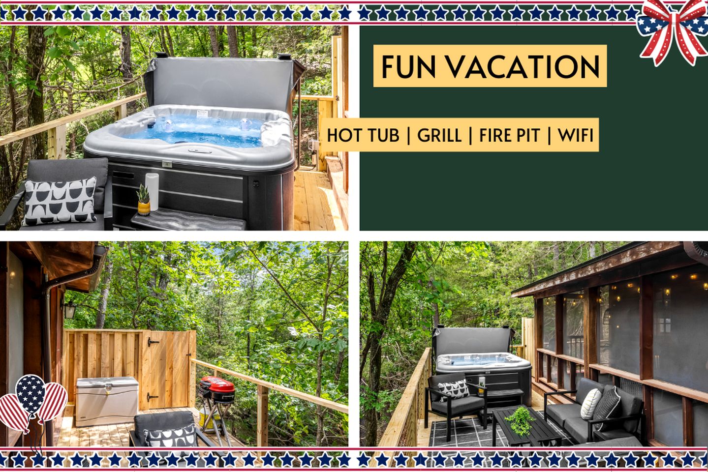 Romantic and Secluded Log Cabin with Private Hot Tub in Eureka Springs, Arkansas