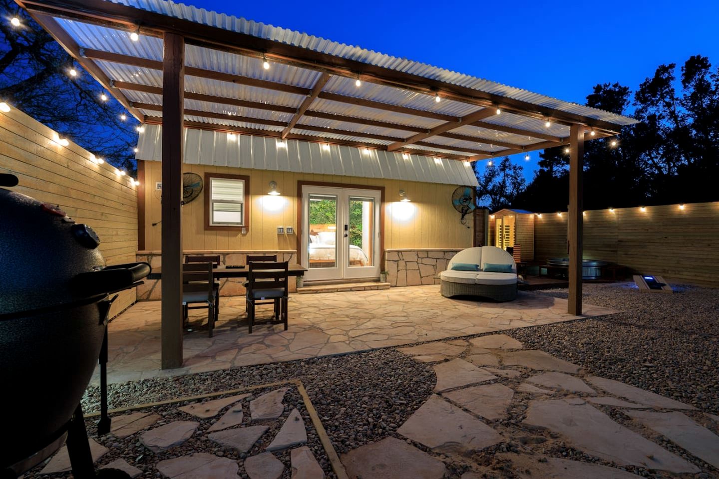 Impressive Intimate Tiny Cabin with Lofted Interior and Outdoor Shower in Texas