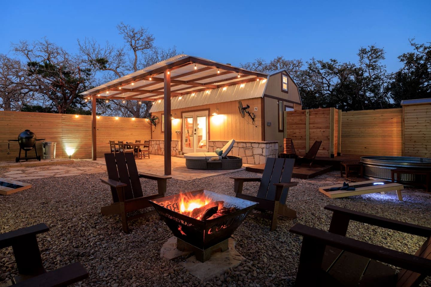 Impressive Intimate Tiny Cabin with Lofted Interior and Outdoor Shower in Texas