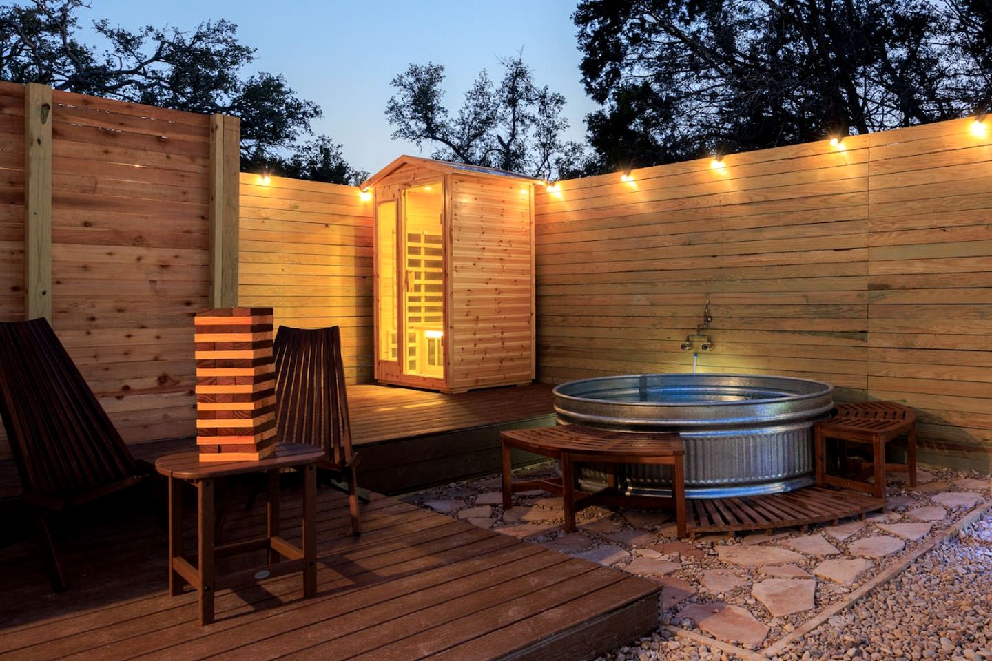 Impressive Intimate Tiny Cabin with Lofted Interior and Outdoor Shower in Texas